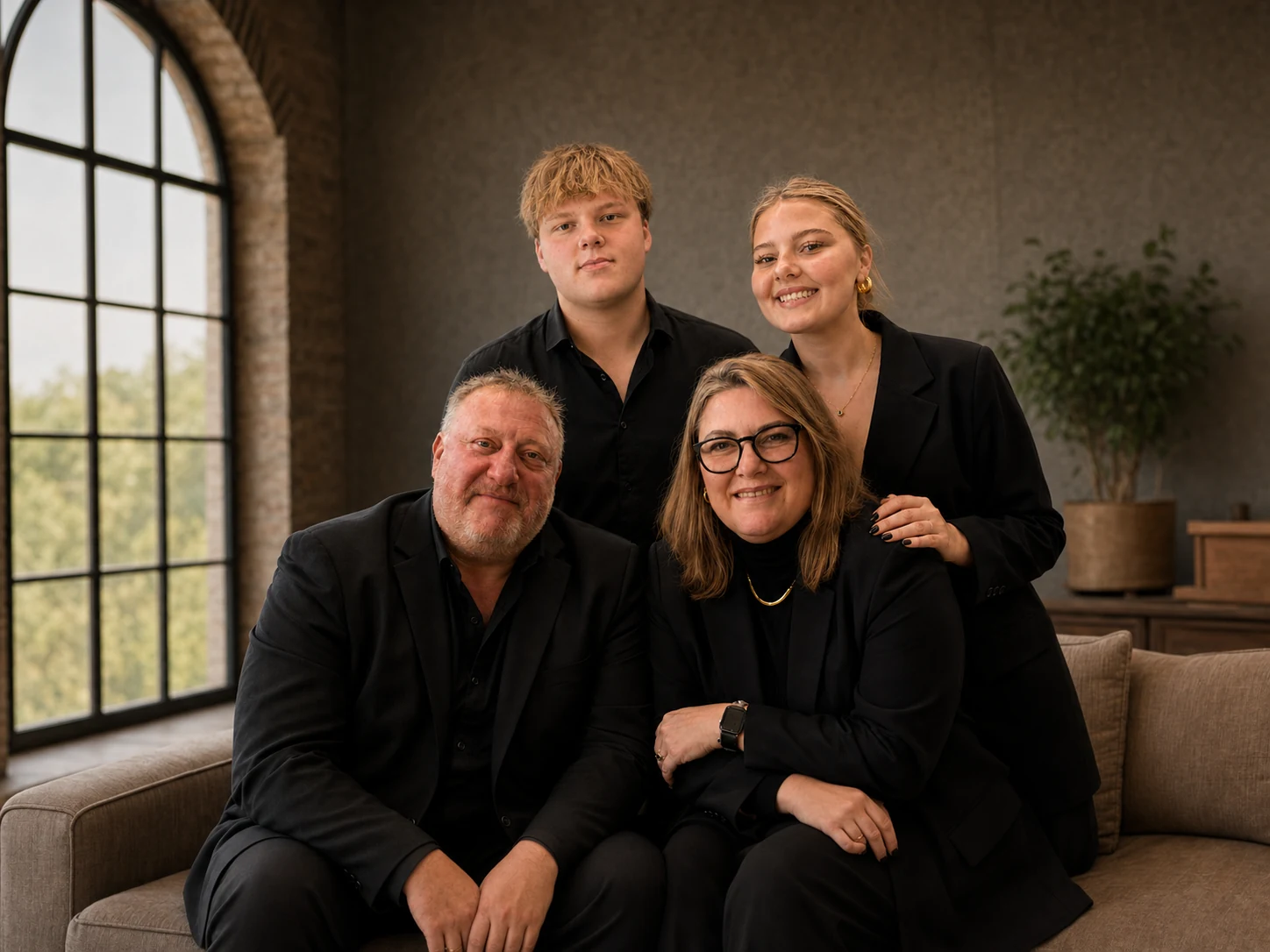 Daniella and Neels Louw with their children, the family behind Shubble